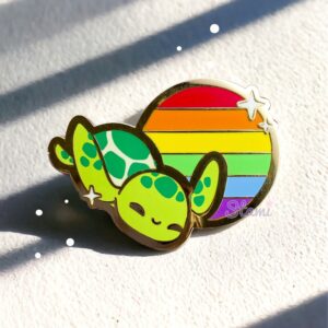 LGBTQ+ Turtle Pin